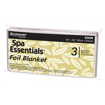 SPA ESSENTIAL MYLAR FOIL BLANKET 52" X 84" 3/BAG