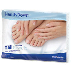 HANDSDOWN NAIL CARE TOWELS 12" X 16" - WHITE 50/PK